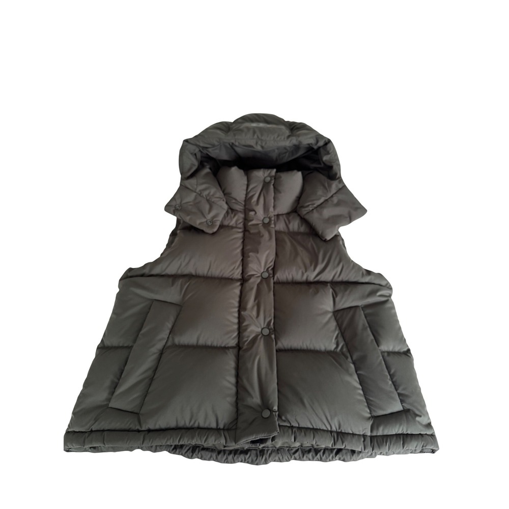 LULULEMON WUNDER PUFF GOOSE DOWN CROPPED HOODIE VEST, Women's Size 4 army  green - Picture 7 of 14